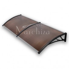 Copertina fereastra, marchiza modulara, Policarbonat celular Bronz, 80 x 200 cm