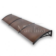 Copertina fereastra, marchiza modulara, Policarbonat celular Bronz, 80 x 300 cm